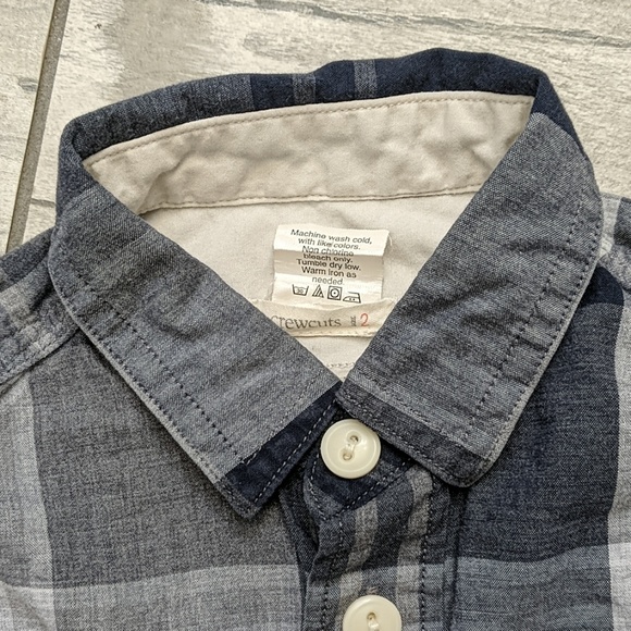 JCrew Crewcuts Button Down Plaid Long-Sleeve Shirt - Picture 2 of 3